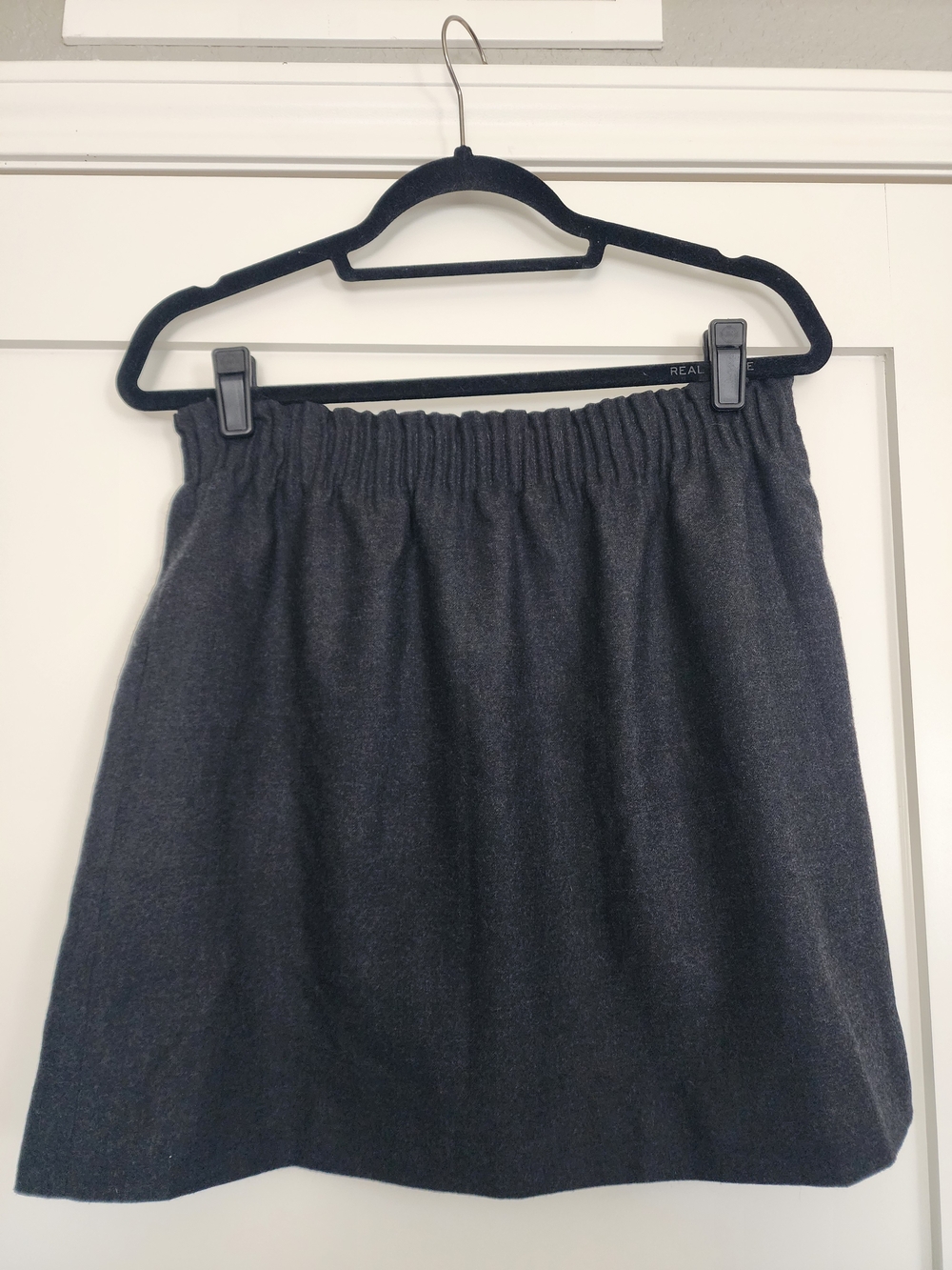 J.Crew City Mini Skirt Size 8 Heather Graphite Wool Blend Pockets Fall 2012